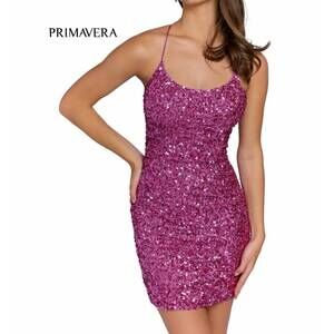 NEW PRIMAVERA women's cocktail dress in fuchsia